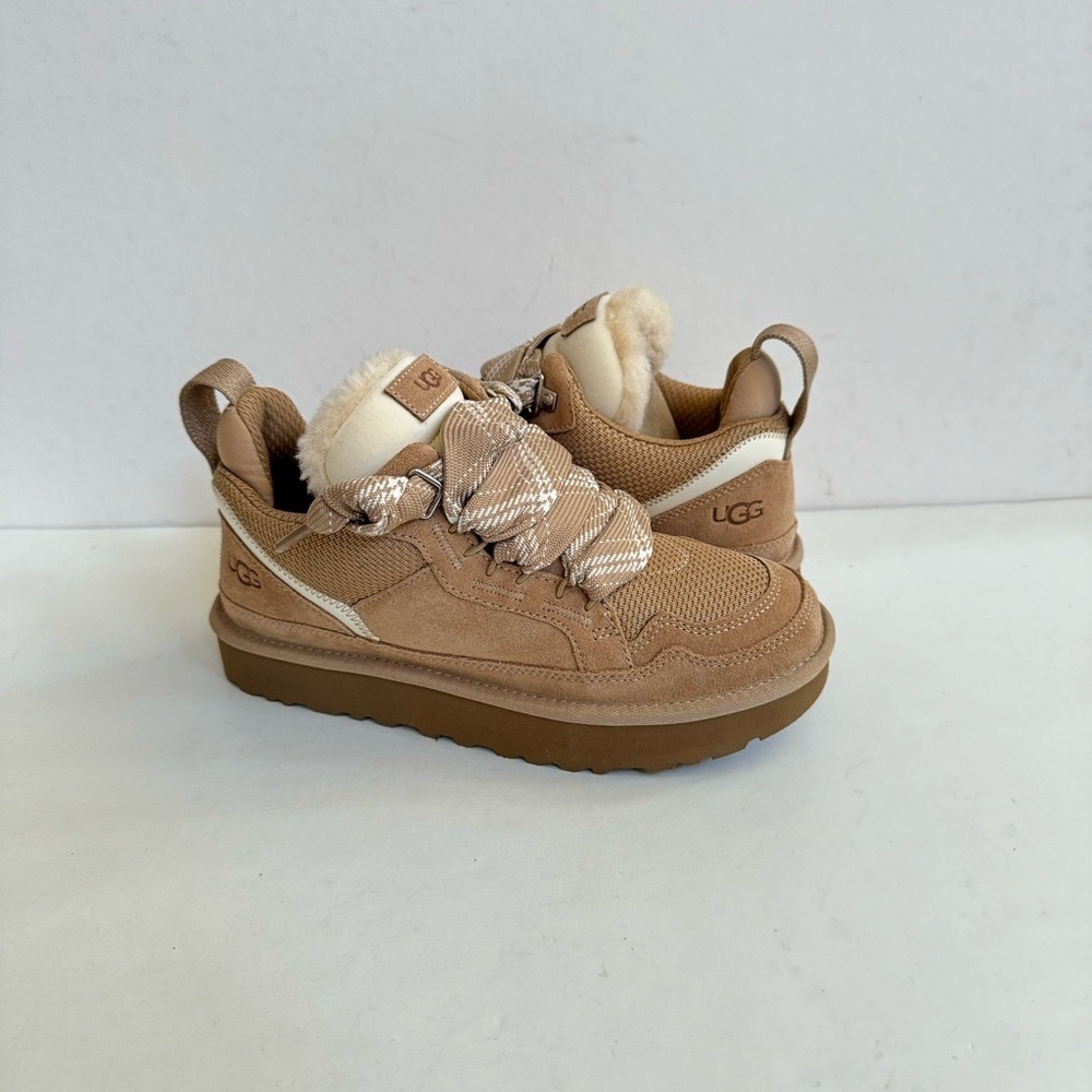 UGG LOWMEL Suede & Canvas Sneakers in Sand🍸😘
